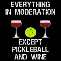 Pickleball Funny Wine Cropped Pullover Crew