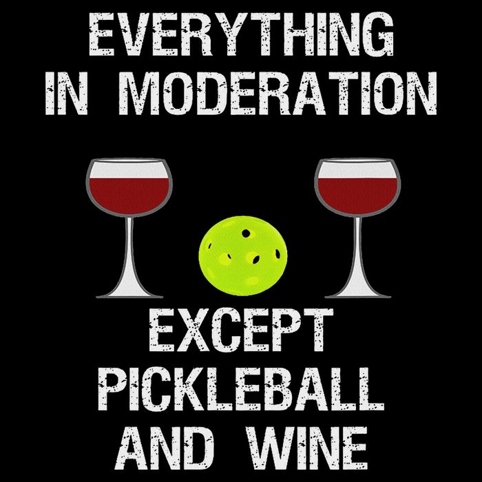 Pickleball Funny Wine Cropped Pullover Crew