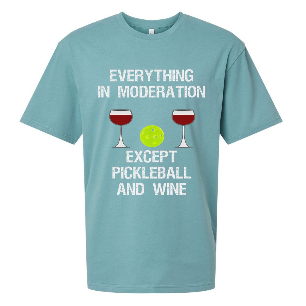 Pickleball Funny Wine Sueded Cloud Jersey T-Shirt
