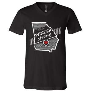 Pray For Winder Georgia V-Neck T-Shirt