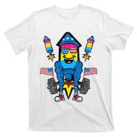 Pansexual Firecracker Workout 4th Of July Lgbtq Pride T-Shirt