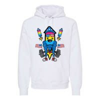 Pansexual Firecracker Workout 4th Of July Lgbtq Pride Premium Hoodie