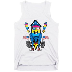 Pansexual Firecracker Workout 4th Of July Lgbtq Pride Tank Top