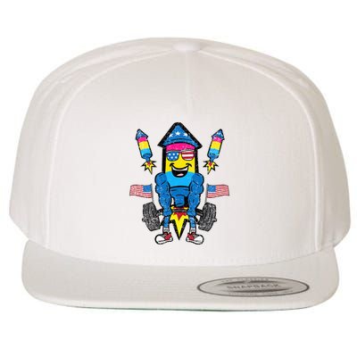 Pansexual Firecracker Workout 4th Of July Lgbtq Pride Wool Snapback Cap