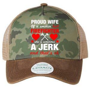 Proud Firefighter Wife Gift Funny Fires Wife Quote Gift Cool Gift Legacy Tie Dye Trucker Hat