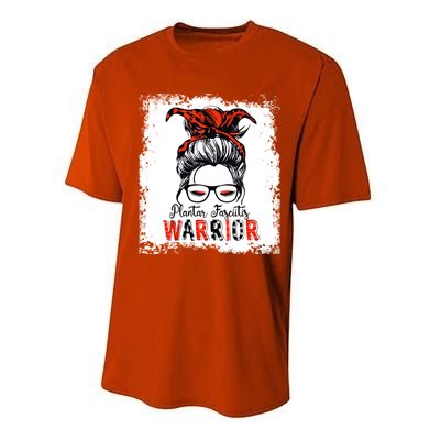 Plantar Fasciitis Warrior Mom Cute Gift Messy Bun Awareness Gift Performance Sprint T-Shirt