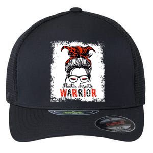 Plantar Fasciitis Warrior Mom Cute Gift Messy Bun Awareness Gift Flexfit Unipanel Trucker Cap