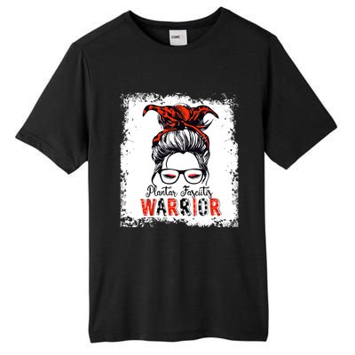 Plantar Fasciitis Warrior Mom Cute Gift Messy Bun Awareness Gift Tall Fusion ChromaSoft Performance T-Shirt