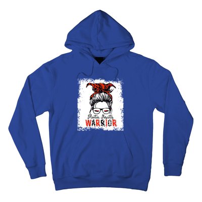 Plantar Fasciitis Warrior Mom Cute Gift Messy Bun Awareness Gift Hoodie