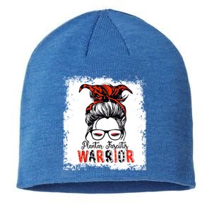 Plantar Fasciitis Warrior Mom Cute Gift Messy Bun Awareness Gift Sustainable Beanie