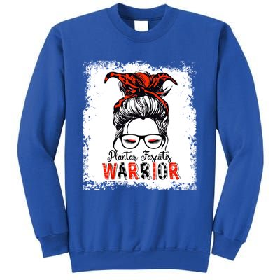 Plantar Fasciitis Warrior Mom Cute Gift Messy Bun Awareness Gift Tall Sweatshirt