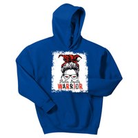 Plantar Fasciitis Warrior Mom Cute Gift Messy Bun Awareness Gift Kids Hoodie