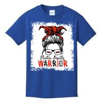 Plantar Fasciitis Warrior Mom Cute Gift Messy Bun Awareness Gift Kids T-Shirt