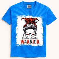 Plantar Fasciitis Warrior Mom Cute Gift Messy Bun Awareness Gift Kids Tie-Dye T-Shirt