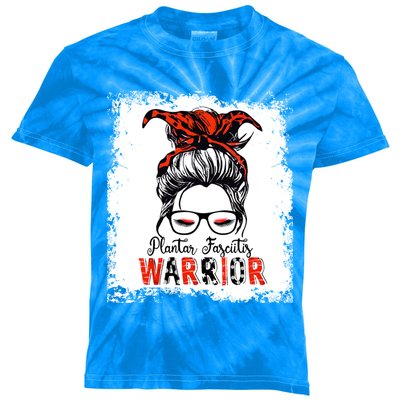 Plantar Fasciitis Warrior Mom Cute Gift Messy Bun Awareness Gift Kids Tie-Dye T-Shirt