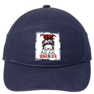 Plantar Fasciitis Warrior Mom Cute Gift Messy Bun Awareness Gift 7-Panel Snapback Hat