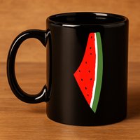 Palestine Freedom Watermelon 11oz C Handle Ceramic Mug