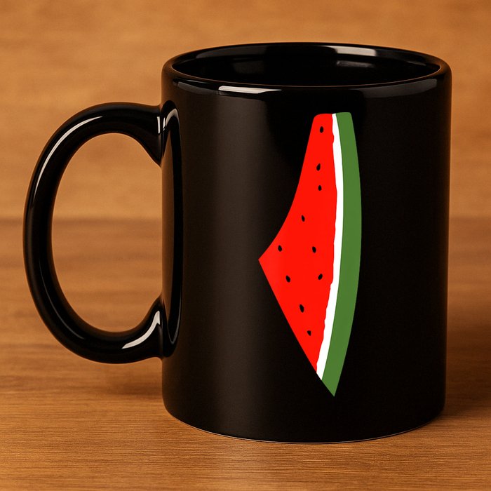 Palestine Freedom Watermelon 11oz C Handle Ceramic Mug