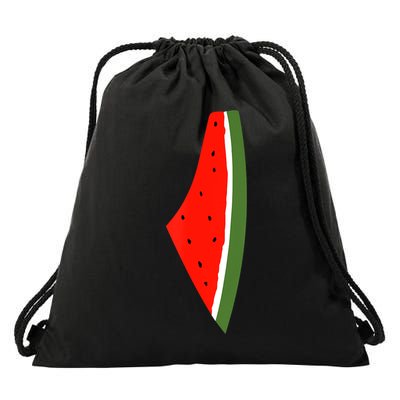 Palestine Freedom Watermelon Drawstring Bag