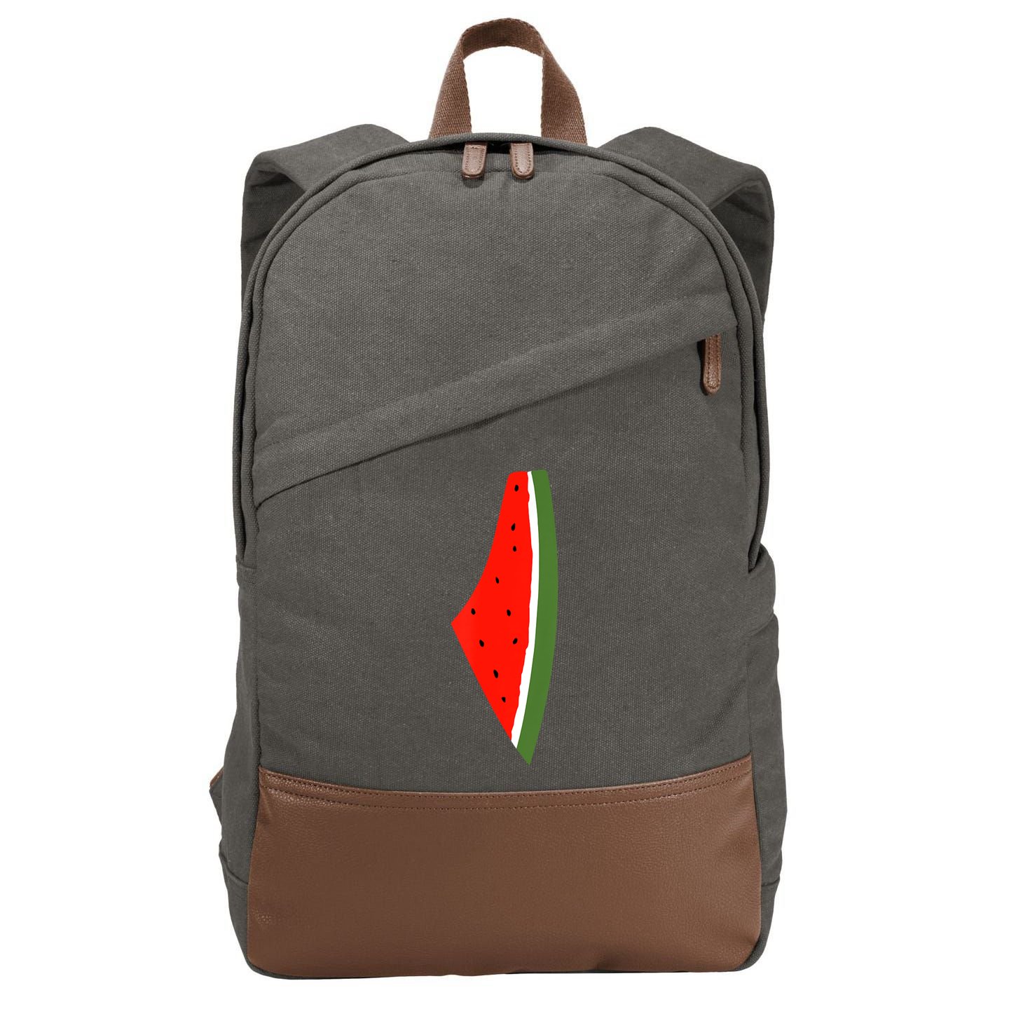 Palestine Freedom Watermelon Cotton Canvas Backpack