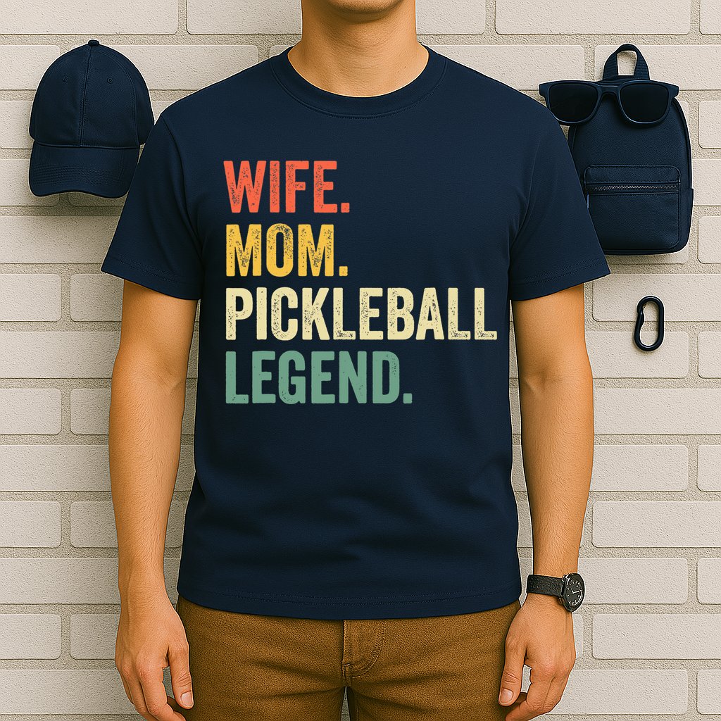 Pickleball Funny Wife Mom Legend Vintage Mother's Day T-Shirt