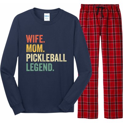 Pickleball Funny Wife Mom Legend Vintage Mother's Day Long Sleeve Pajama Set