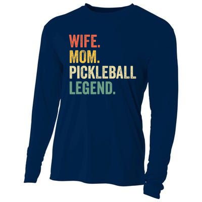 Pickleball Funny Wife Mom Legend Vintage Mother's Day Cooling Performance Long Sleeve Crew