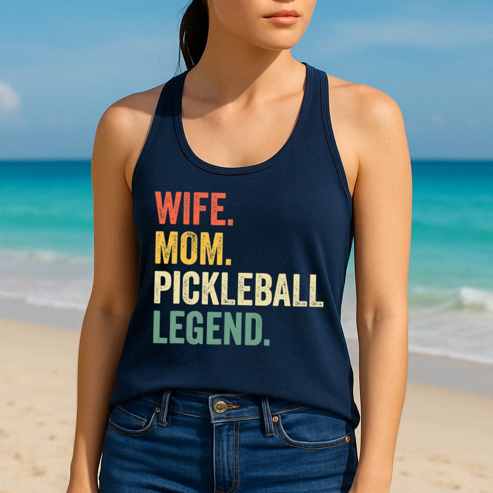 Pickleball Funny Wife Mom Legend Vintage Mother's Day Womens Tank Top
