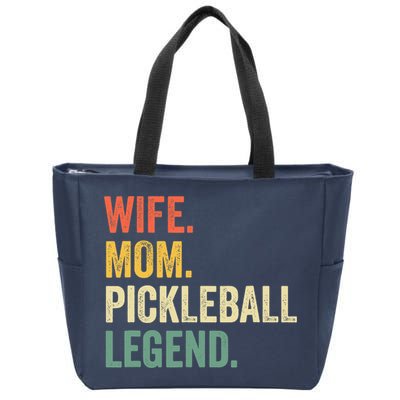 Pickleball Funny Wife Mom Legend Vintage Mother's Day Zip Tote Bag