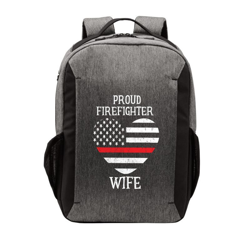 Proud Firefighter Wife Thin Red Line Heart Gift Vector Backpack