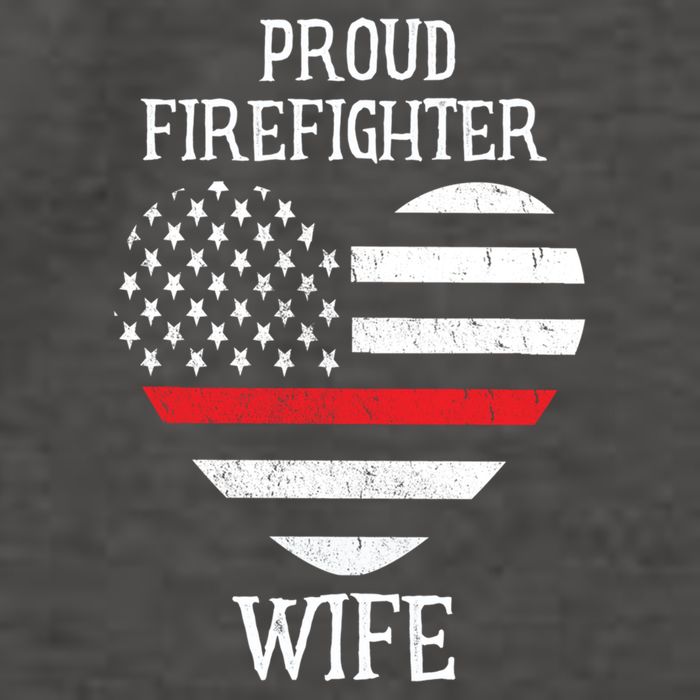 Proud Firefighter Wife Thin Red Line Heart Gift Vector Backpack
