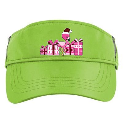 Pink Flamingo With Presents Cute Flamingo Christmas Cool Gift Adult Drive Performance Visor