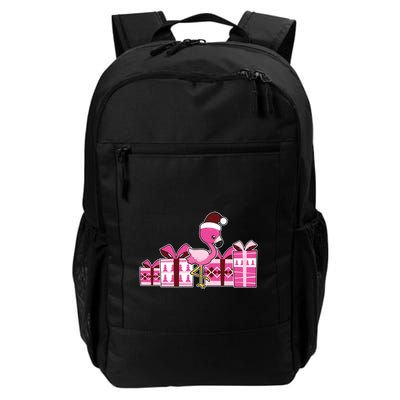 Pink Flamingo With Presents Cute Flamingo Christmas Cool Gift Backpack