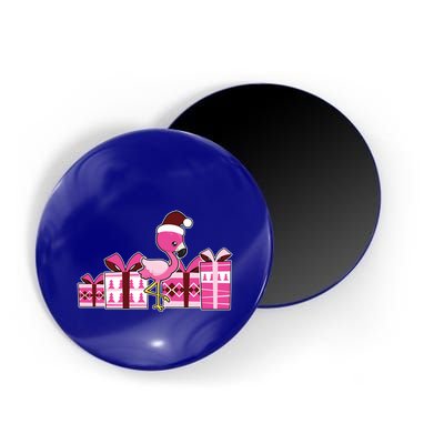 Pink Flamingo With Presents Cute Flamingo Christmas Cool Gift Magnet