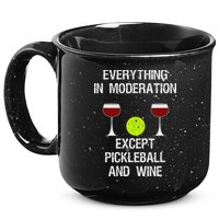 Pickleball Funny Wine 15oz Campfire Ceramic Mug