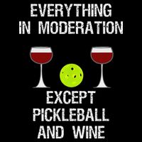 Pickleball Funny Wine Cropped Pullover Crew