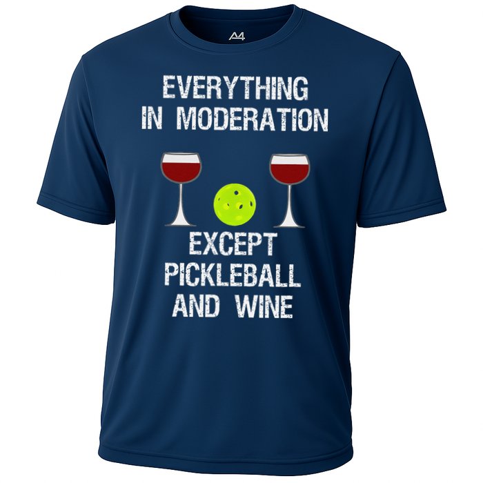 Pickleball Funny Wine Cooling Performance Crew T-Shirt