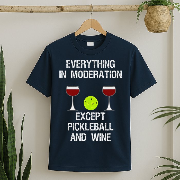 Pickleball Funny Wine T-Shirt