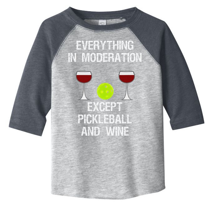Pickleball Funny Wine Toddler Fine Jersey T-Shirt