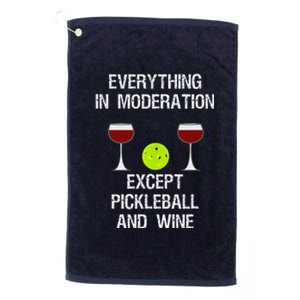 Pickleball Funny Wine Platinum Collection Golf Towel