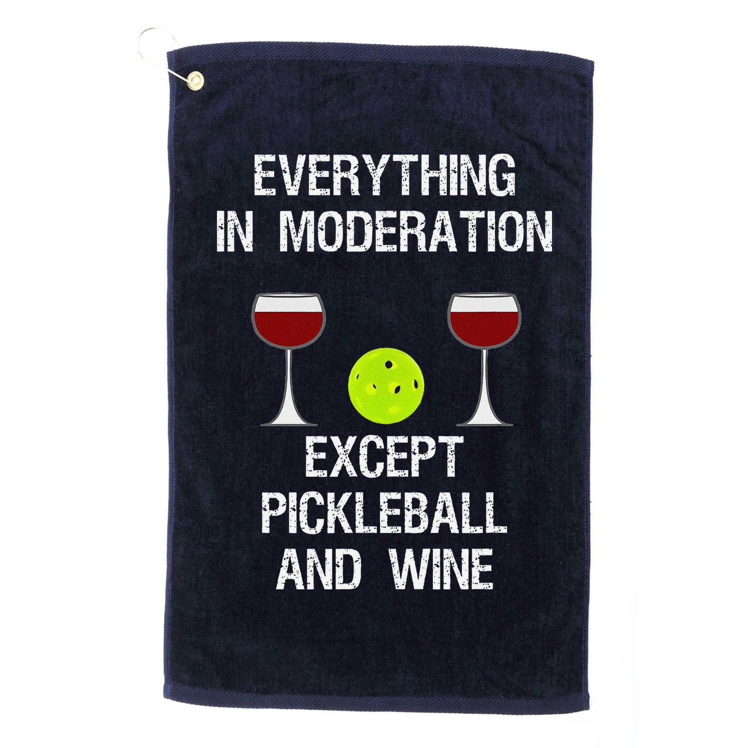 Pickleball Funny Wine Golf Towel