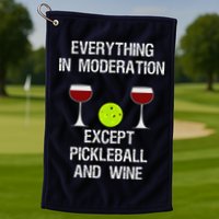 Pickleball Funny Wine Golf Towel