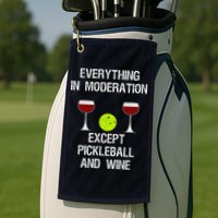 Pickleball Funny Wine Golf Towel