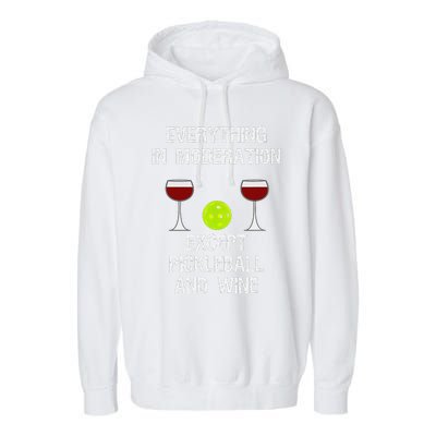 Pickleball Funny Wine Garment-Dyed Fleece Hoodie