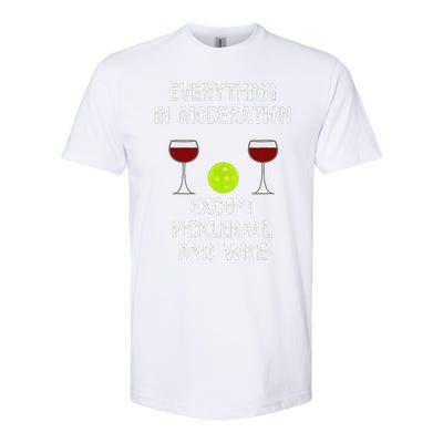 Pickleball Funny Wine Softstyle® CVC T-Shirt