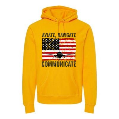 Pilot For Wo Airplane Aviation Pilots Plane Captain Premium Hoodie