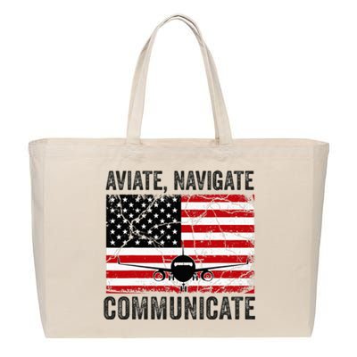 Pilot For Wo Airplane Aviation Pilots Plane Captain Cotton Canvas Jumbo Tote