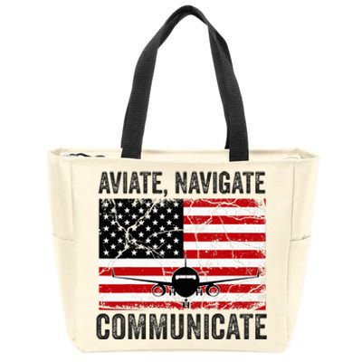 Pilot For Wo Airplane Aviation Pilots Plane Captain Zip Tote Bag