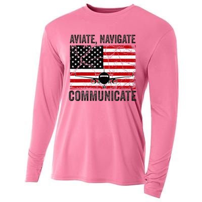 Pilot For Wo Airplane Aviation Pilots Plane Captain Cooling Performance Long Sleeve Crew