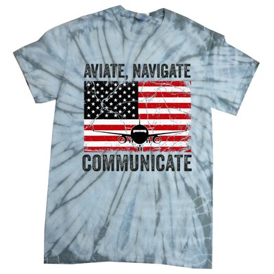 Pilot For Wo Airplane Aviation Pilots Plane Captain Tie-Dye T-Shirt